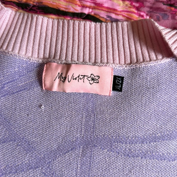 MyViolet Pastel Spiderweb Cardigan - Picture 2 of 3